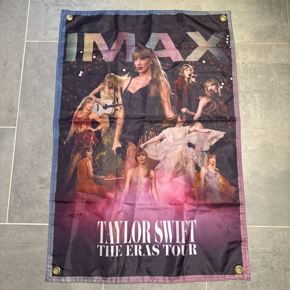 Taylor Swift IMAX The Eras Tour Tapestry NEW 24 x 36 Grommets Wall Hanging